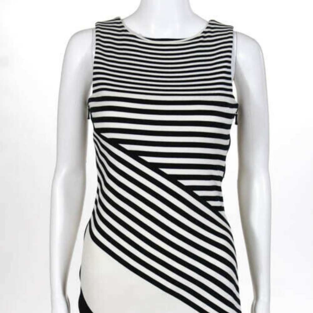 NWT DVF Diane Von Furstenberg Striped  Sz 4